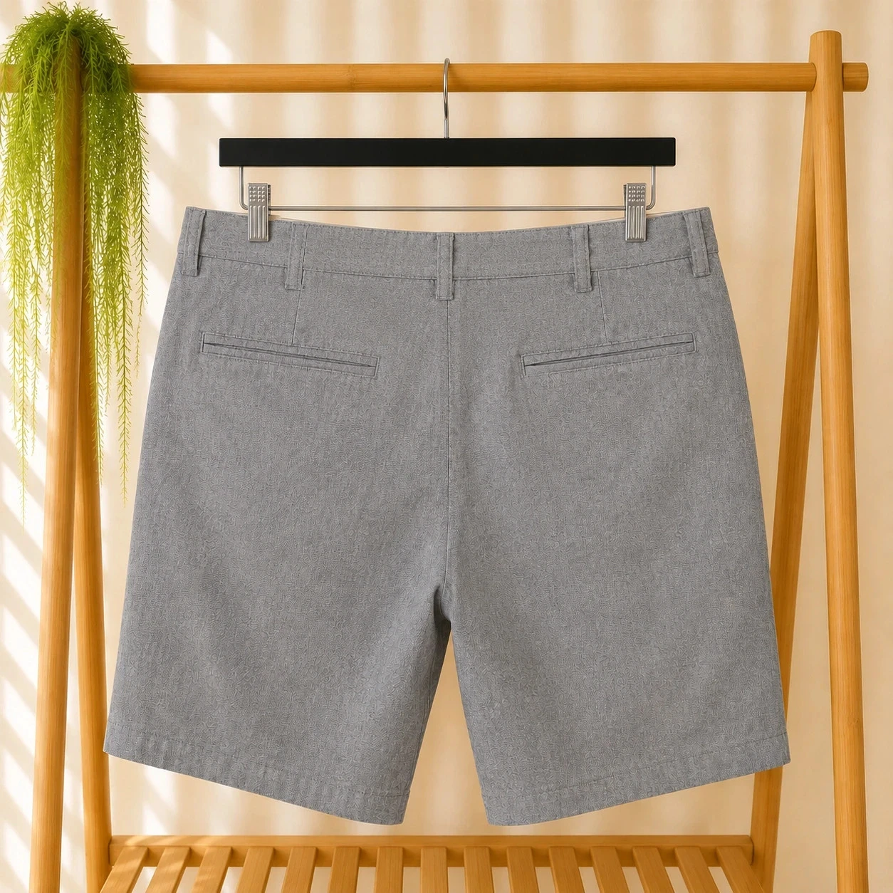 Pantalón corto hombre Old Navy Ultimate Slim Built-In Flex gris - Talla 36 – photo 2